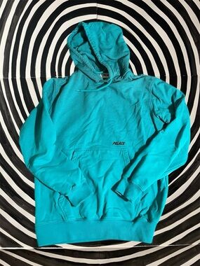 Palace Skateboards Tri Fade Teal Blue Sweater Hoodie pullover size M medium 2019